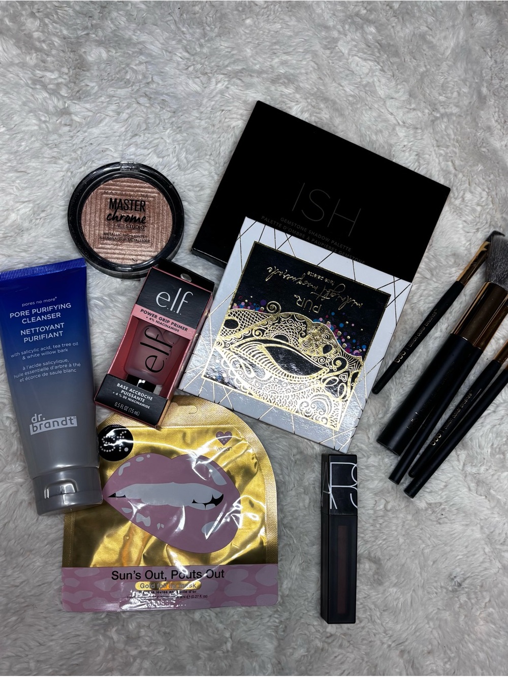 Morphe Makeup Bundle Dr Brandt e.l.f. Billion Dollar Brushes Gemstone Palette